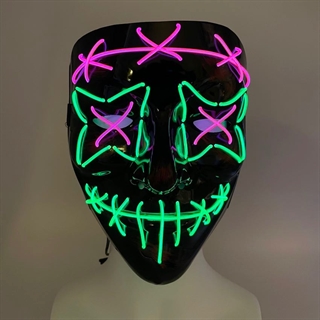 LED maske med lyserødt og grønt lys